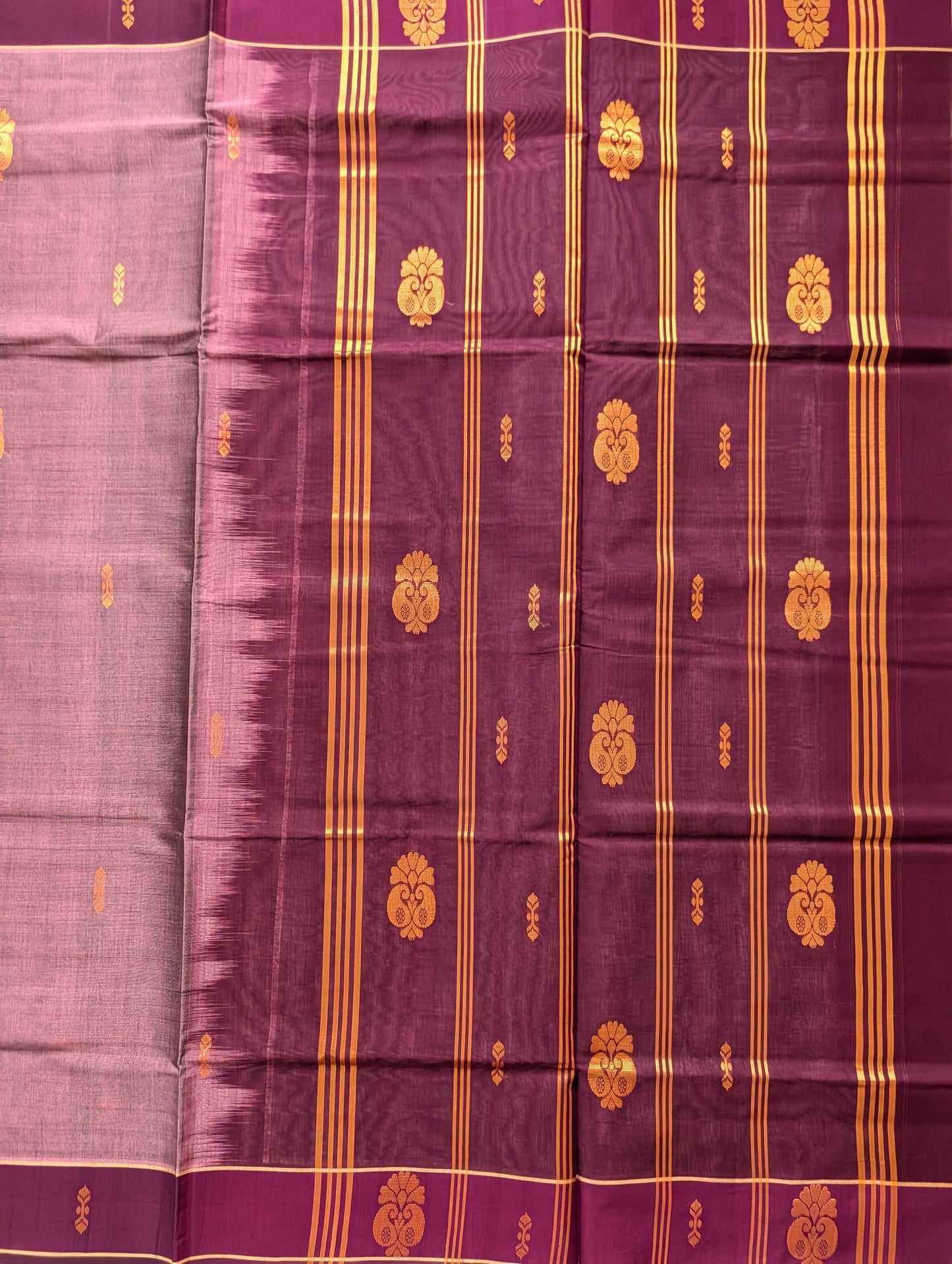 Lavender with Purple Vegan Silk Cotton
