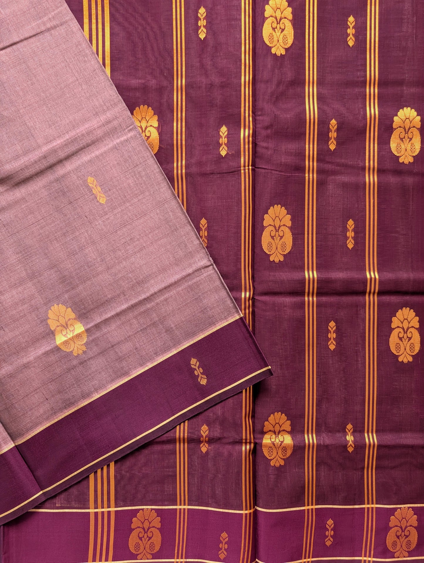 Lavender with Purple Vegan Silk Cotton