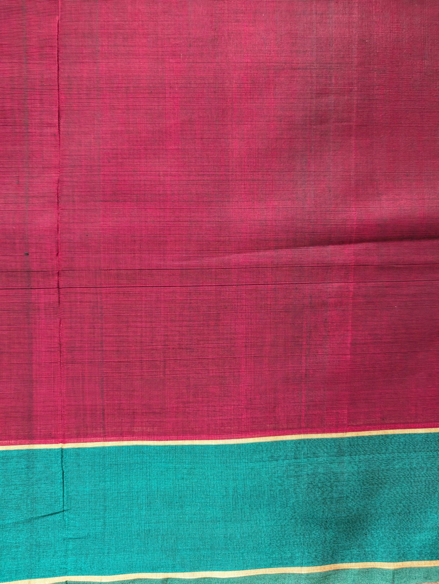 Brown with Green Vegan Silk Cotton