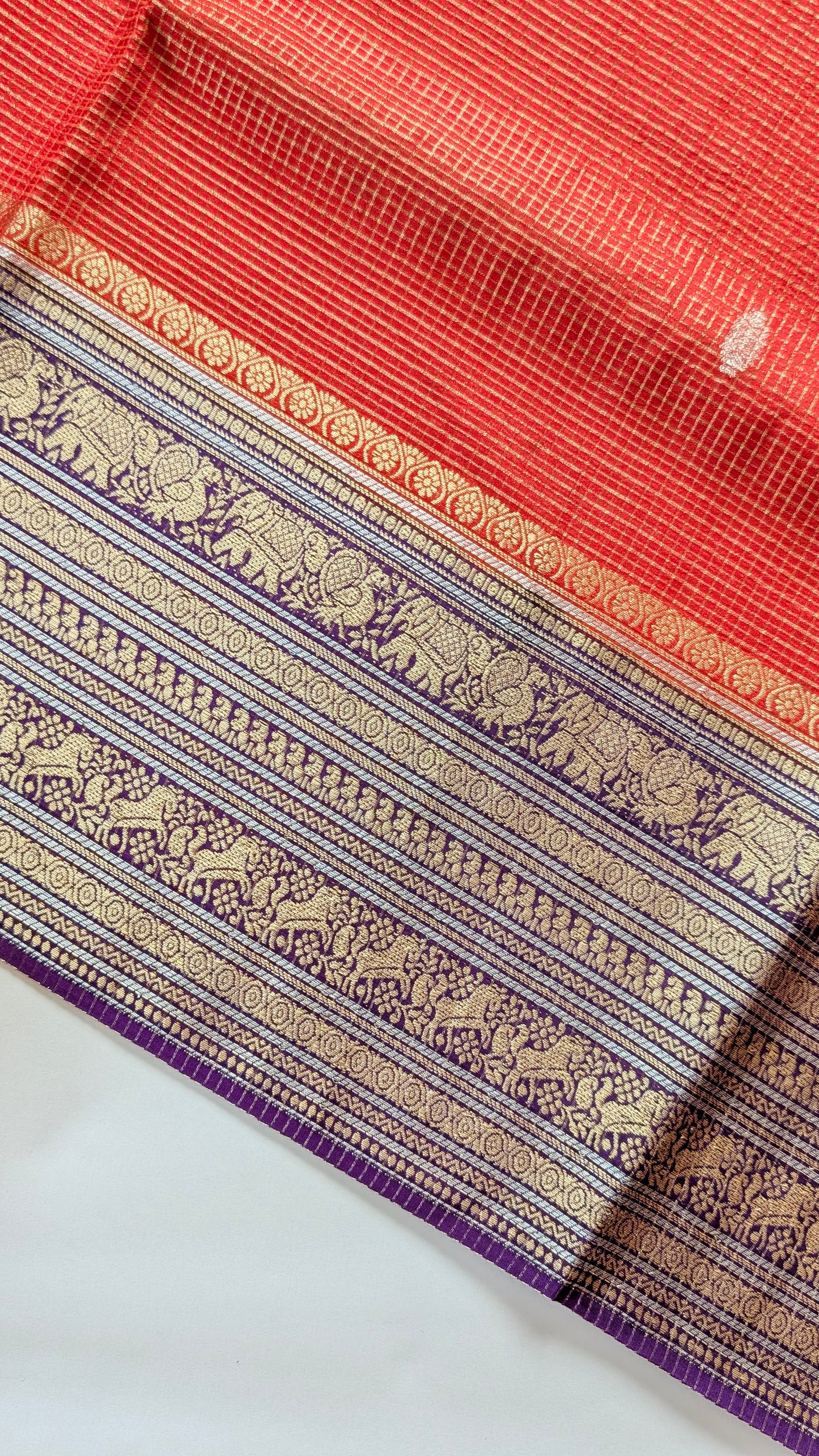 Brown with Blue Mashru Crepe Silk Saree