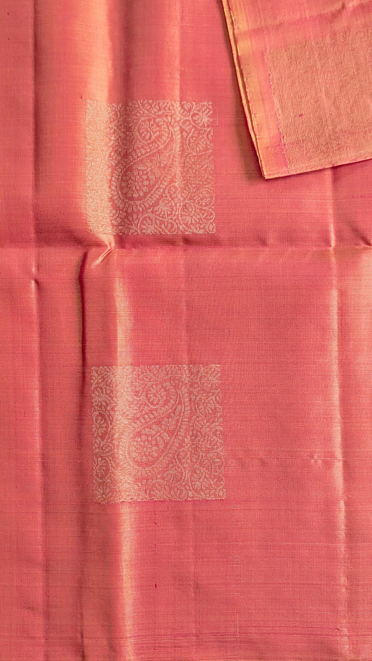 Borderless Orange Pure Soft Silk Saree