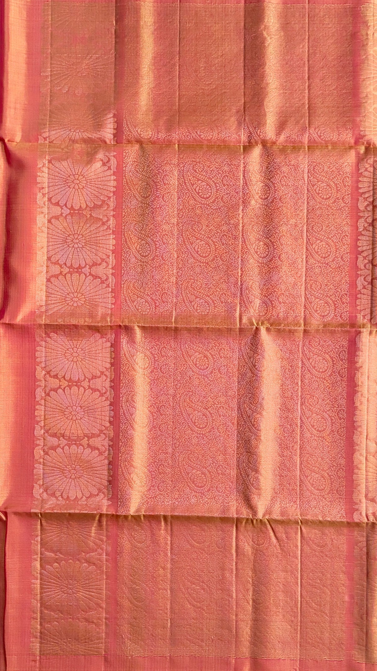 Borderless Orange Pure Soft Silk Saree