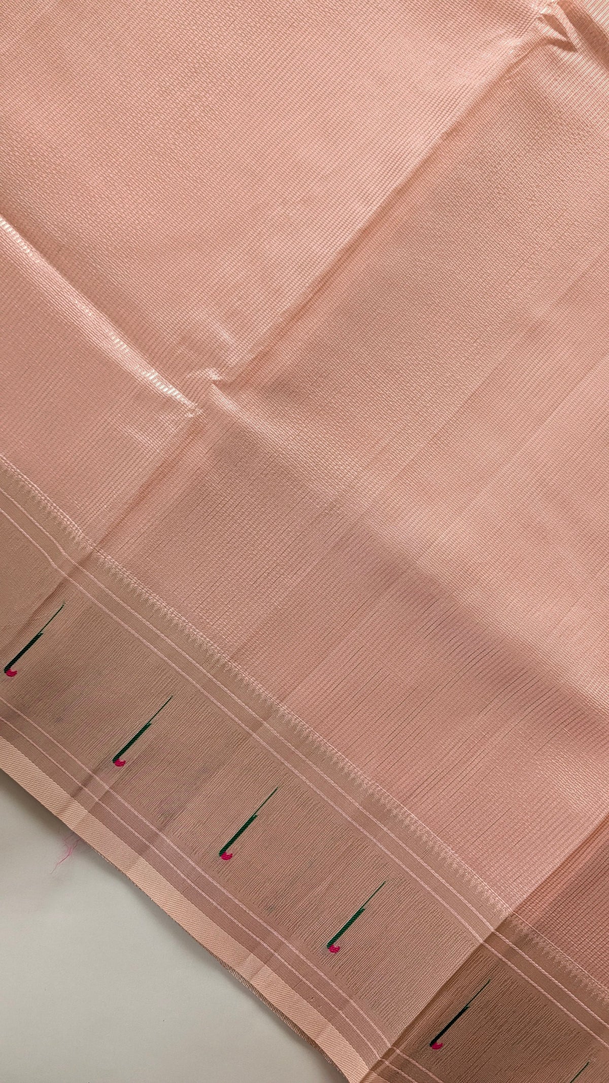 Pink Tissue Paithani Semi Silk Saree