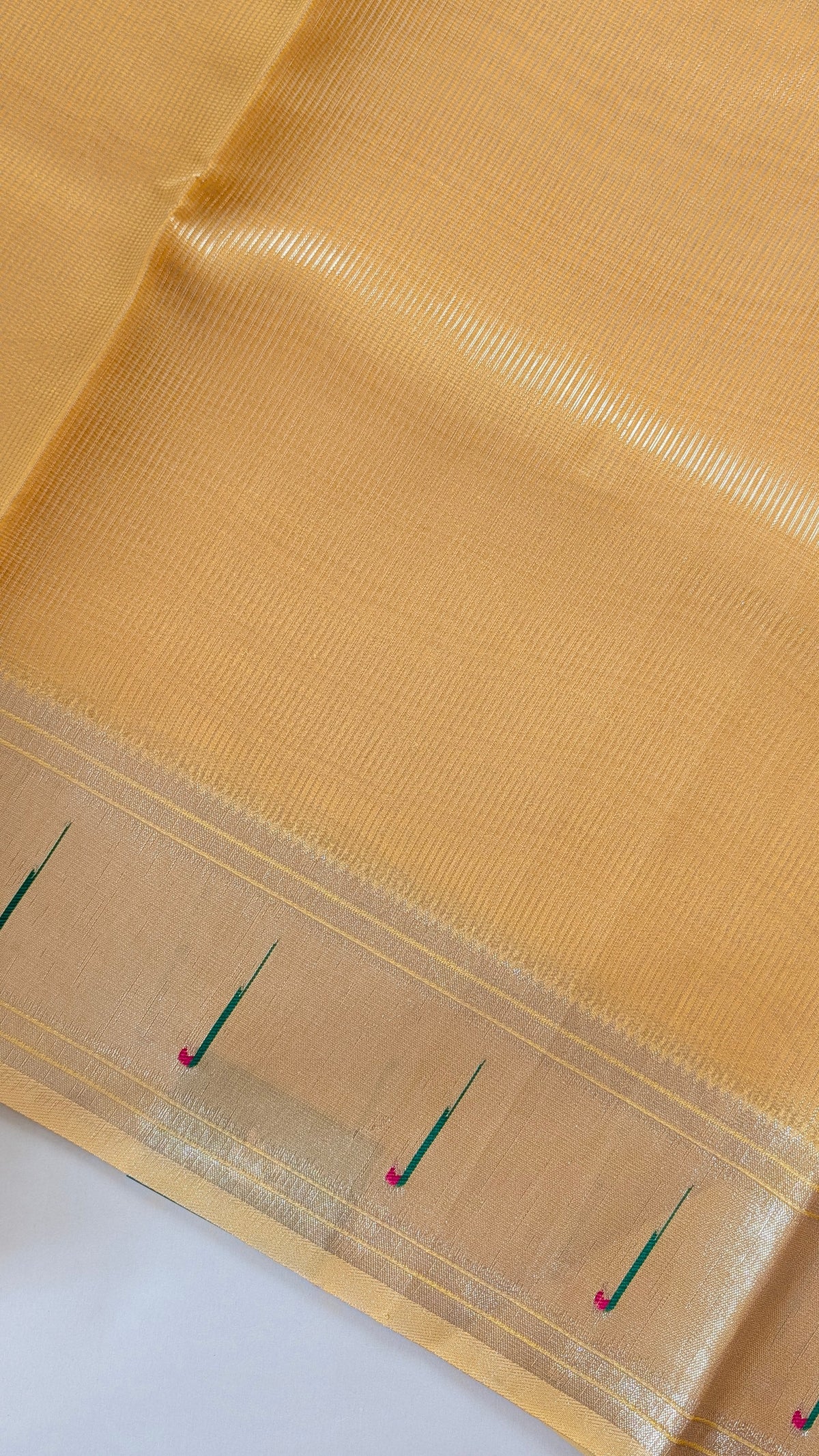Yellow Tissue Paithani Semi Silk Saree
