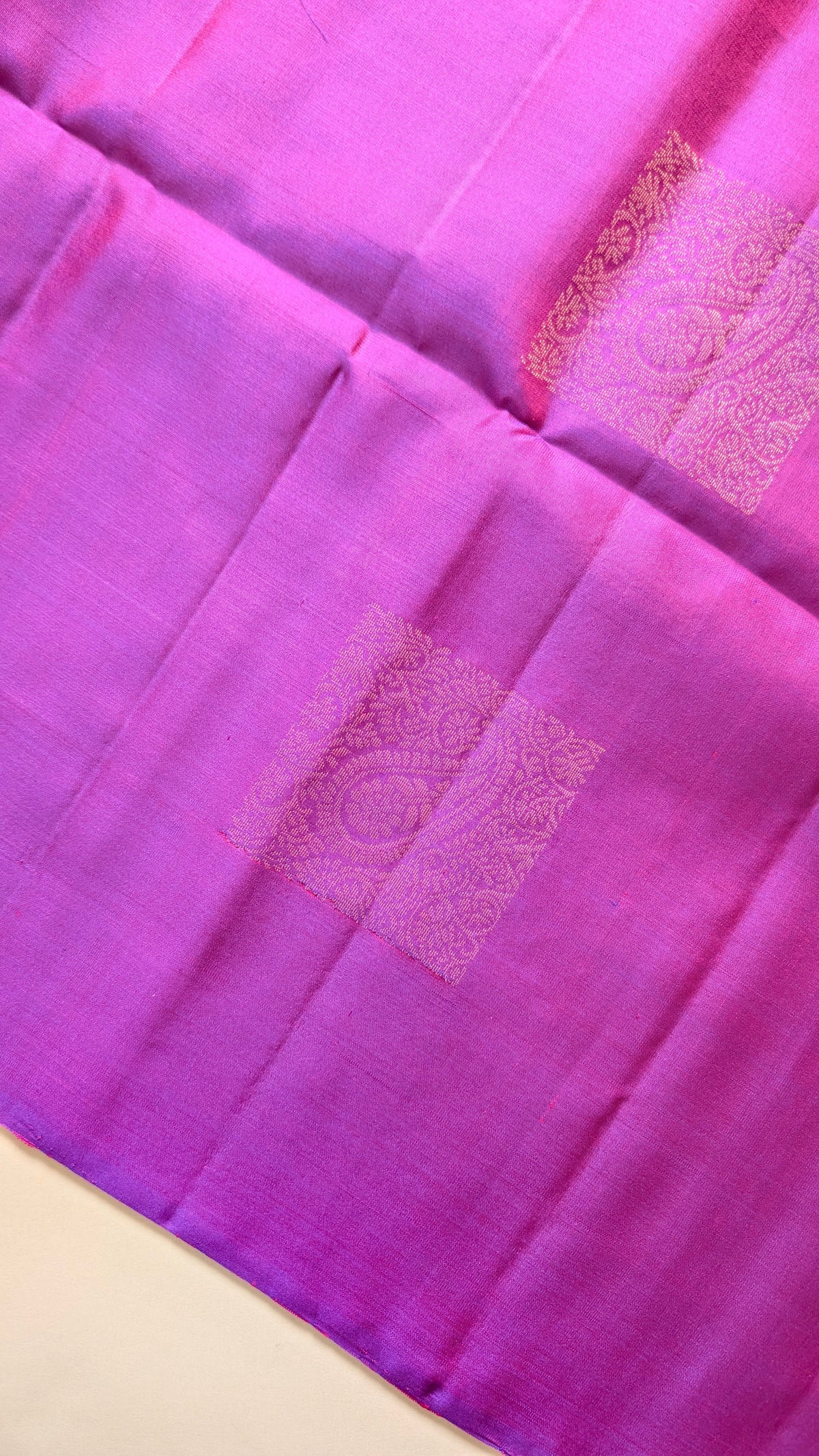 Borderless Purple Pure Soft Silk Saree