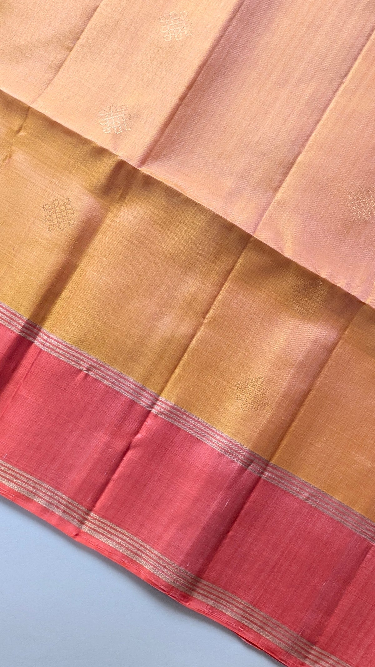 Yellow with Orange Kollam Pure Soft Silk Saree