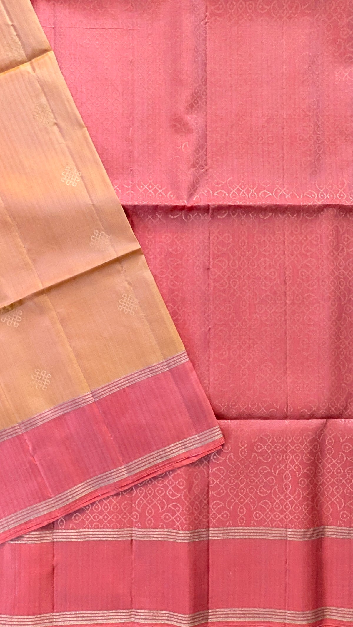 Yellow with Orange Kollam Pure Soft Silk Saree