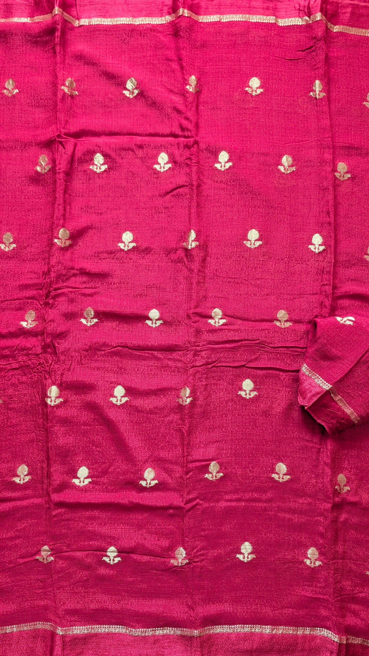 Maroon Khadi Viscose Saree