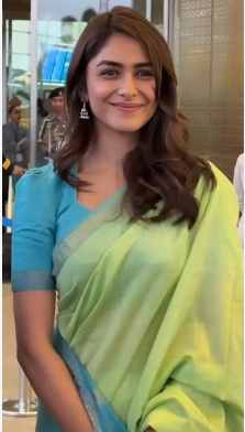 Cyan with Blue floral Buttas Pure Soft Silk Saree