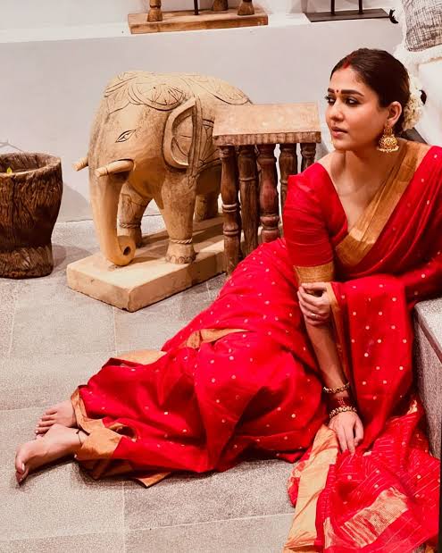 Nayanthara Maam Inspired Banarasi Saree